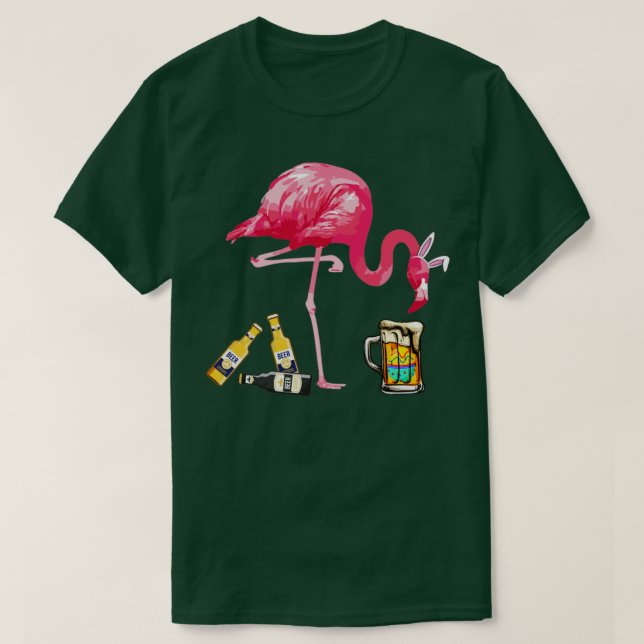 Beer Påsk Dag Flamingo-dricksvattendräkt T Shirt (Design framsida)