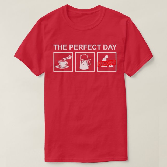 Beer Perfect day alcohol beer beer bottle T Shirt (Design framsida)