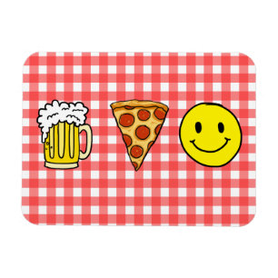 Beer Pizza Happity Magnet
