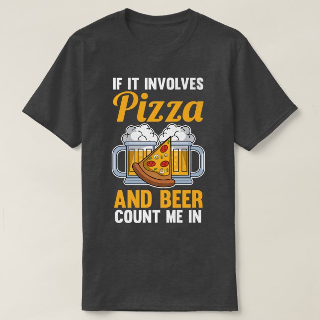 Beer Pizza T Shirt (Design framsida)