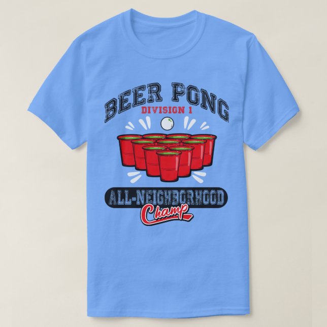 Beer Pong All grannskapskammare T Shirt (Design framsida)