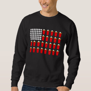 Beer Pong amerikansk flagga Lång Ärmad Tröja
