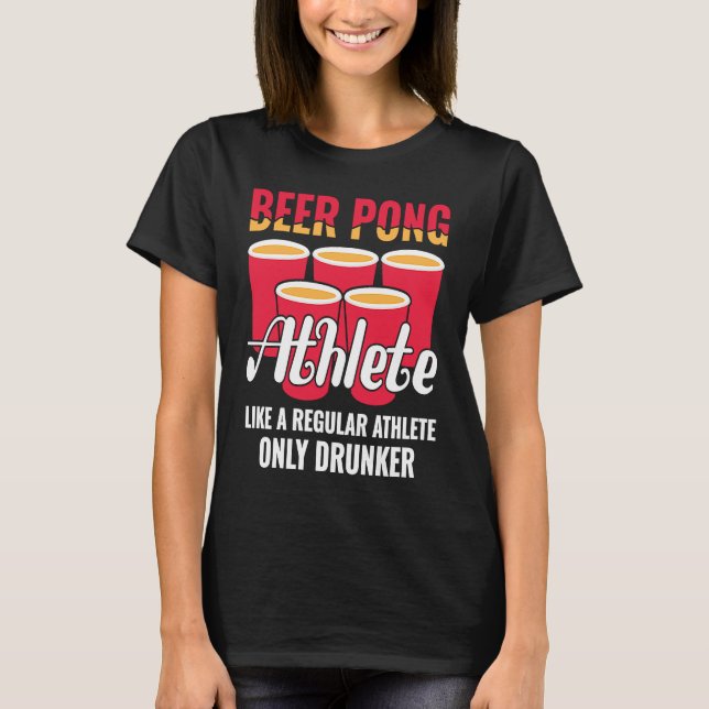 Beer Pong Athlete  Definition Beer  Beer Pong T Shirt (Framsida)