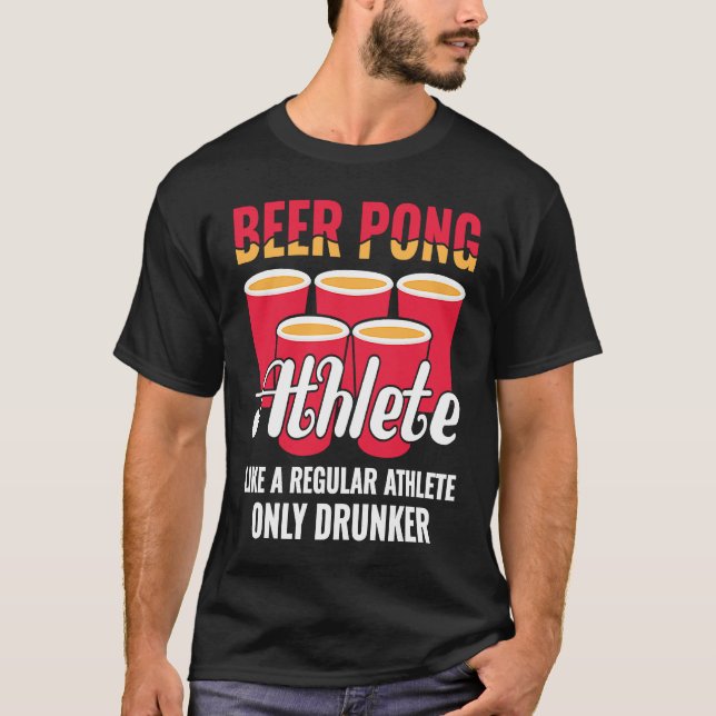 Beer Pong Athlete  Definition Beer  Beer Pong T Shirt (Framsida)