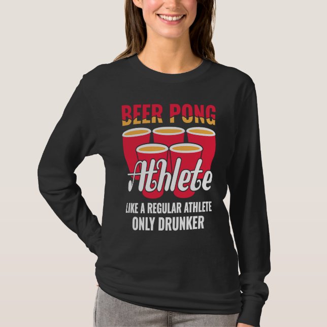 Beer Pong Athlete  Definition Beer  Beer Pong T Shirt (Framsida)