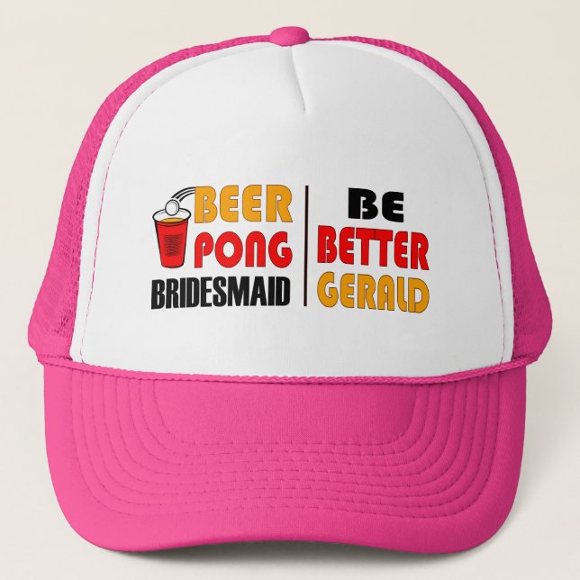 Beer Pong Bridesmaid Truckerkeps (Framsida)