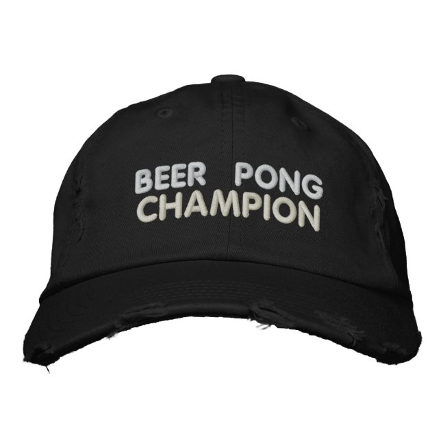 Beer Pong Champion Broderad Keps (Framsida)