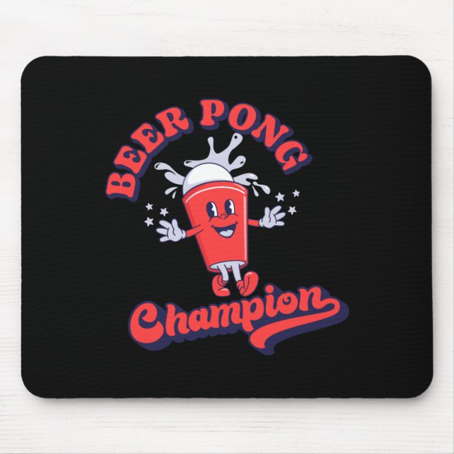 Beer Pong Champion Funny Drinking Game T Shirt  Musmatta (Framsidan)