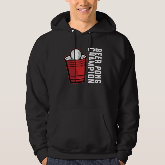 Beer Pong Champion I Beer Ping Pong Table Tennis   Hoodie (Framsida)