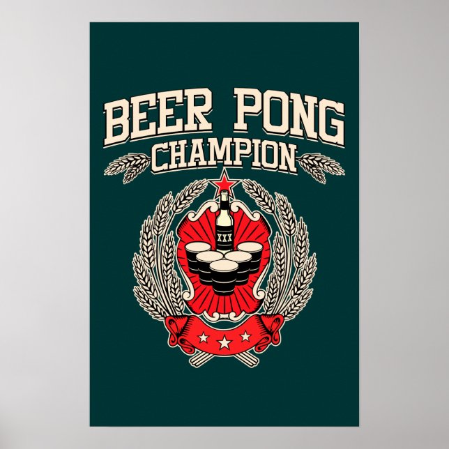 Beer Pong Champion Poster (Framsidan)