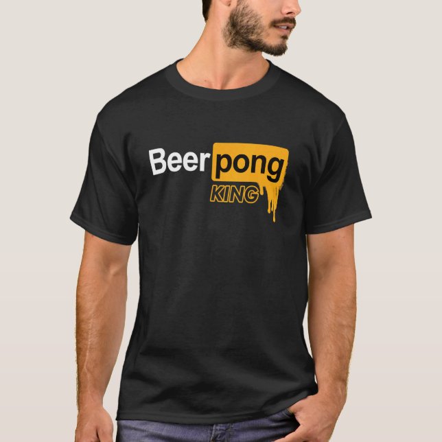 Beer Pong Drinking Game Beer Pong T Shirt (Framsida)