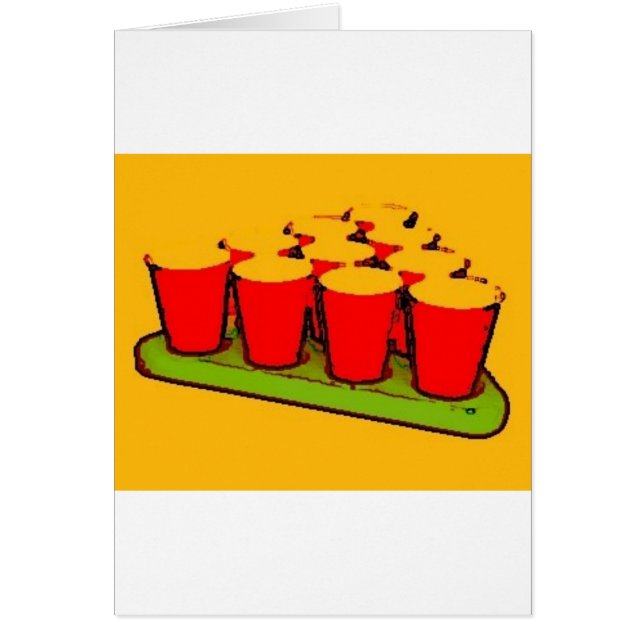 Beer Pong Hälsningskort (Framsidan)