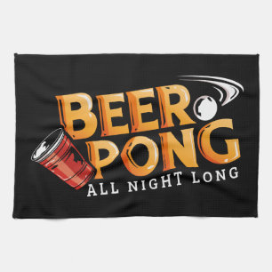Beer Pong hela natten, ett team med lång Anpassnin Kökshandduk