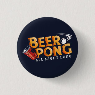 Beer Pong hela natten, lång sommar Party Knapp