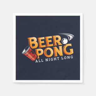 Beer Pong hela natten, lång sommar Party Pappersservett