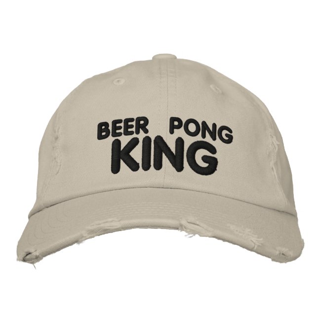 Beer Pong Kung Broderad Keps (Framsida)