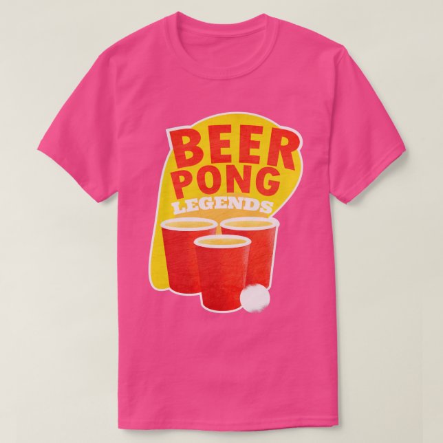 Beer Pong Legends Drinking Game Team T Shirt (Design framsida)