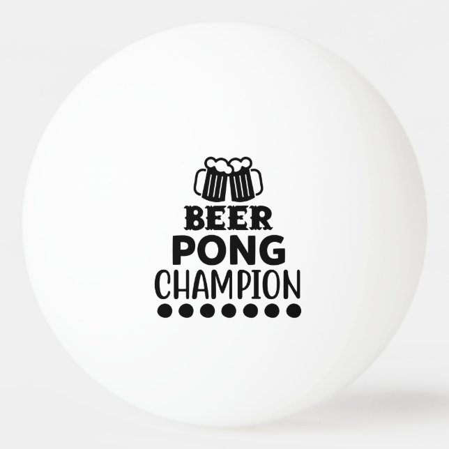Beer Pong Mästare Rolig Text Pingisboll (Framsidan)