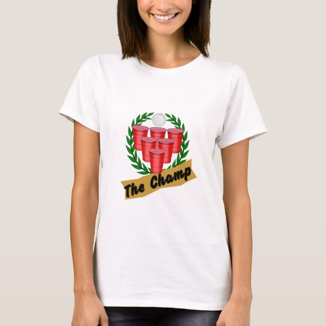 Beer Pong Mästare Tee (Framsida)