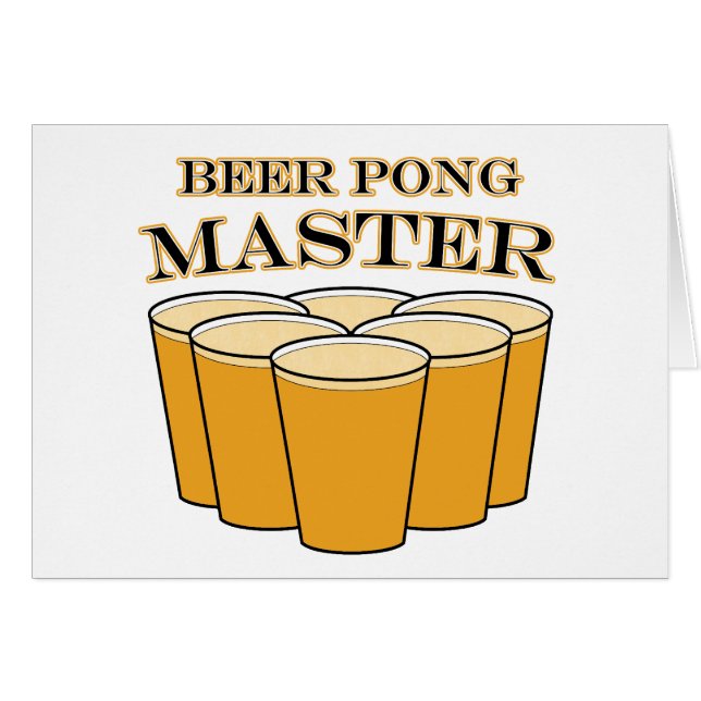 Beer Pong Master Hälsningskort (Framsidan Horizontal)