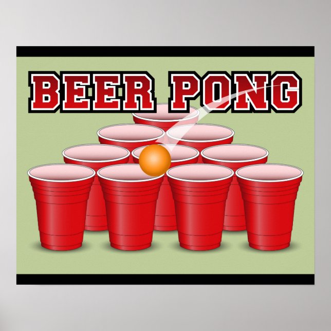 Beer Pong Poster (Framsidan)