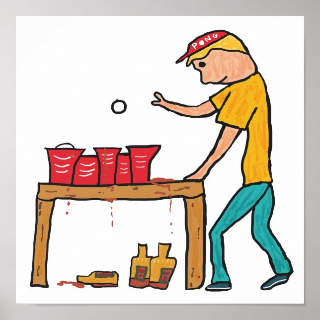 Beer Pong Poster (Framsidan)