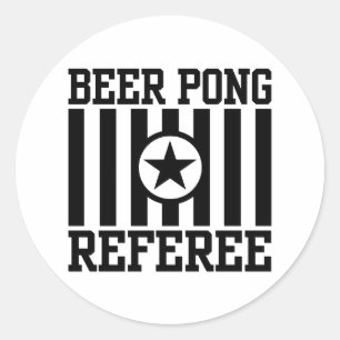 Beer Pong Runt Klistermärke