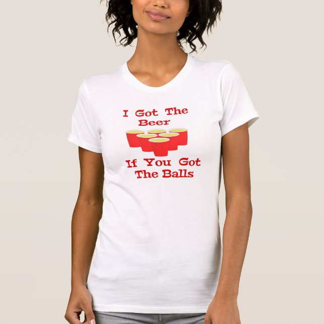 Beer Pong Shirts Tee Shirt (Framsida)