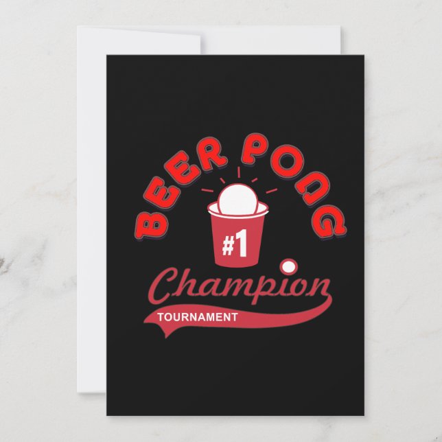 Beer Pong Tournament (Party) Inbjudningar (Framsida)