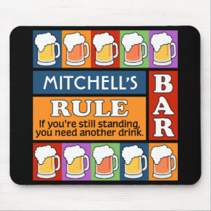 BEER Pub Pop Art CUSTOM NAME mousserande Musmatta