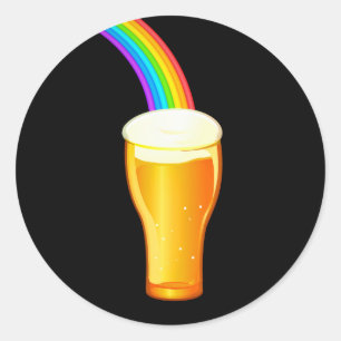 Beer Rainbow Runt Klistermärke