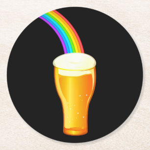 Beer Rainbow Underlägg Papper Rund