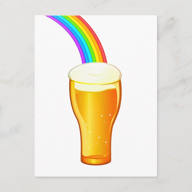 Beer Rainbow Vykort (Framsida)