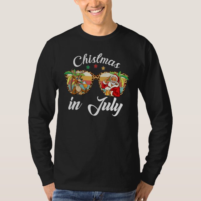 Beer Santa Claus Christmas in July Tee (Framsida)