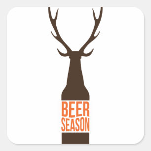 Beer Season Fyrkantigt Klistermärke
