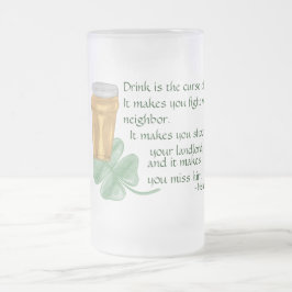 Beer & Shamrock/Irish Sayed Frostat Ölglas