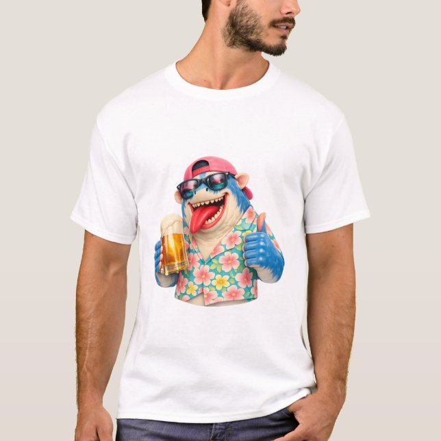 Beer Shark Paradise T-shirt (Framsida)