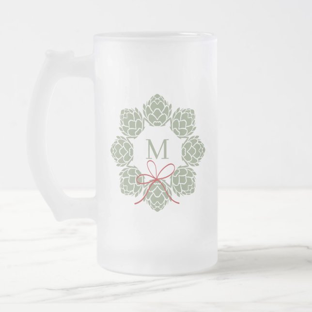 Beer Skutt jul, Monogram Frostat Ölglas (Vänster)