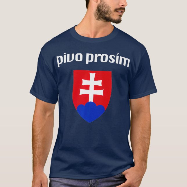 Beer snälla på slovakiska Lilla slovakiska Souveni T Shirt (Framsida)
