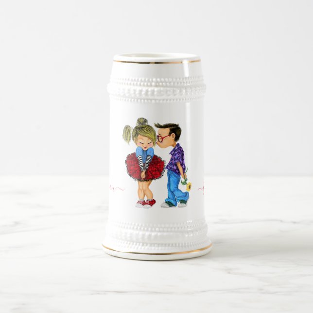 Beer Stein med romantiskt par - Kärlek Sejdel (Center)