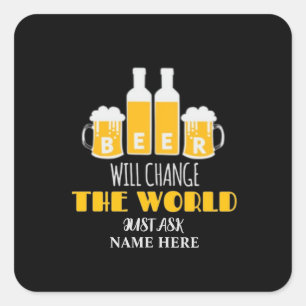 Beer Sticker Fyrkantigt Klistermärke
