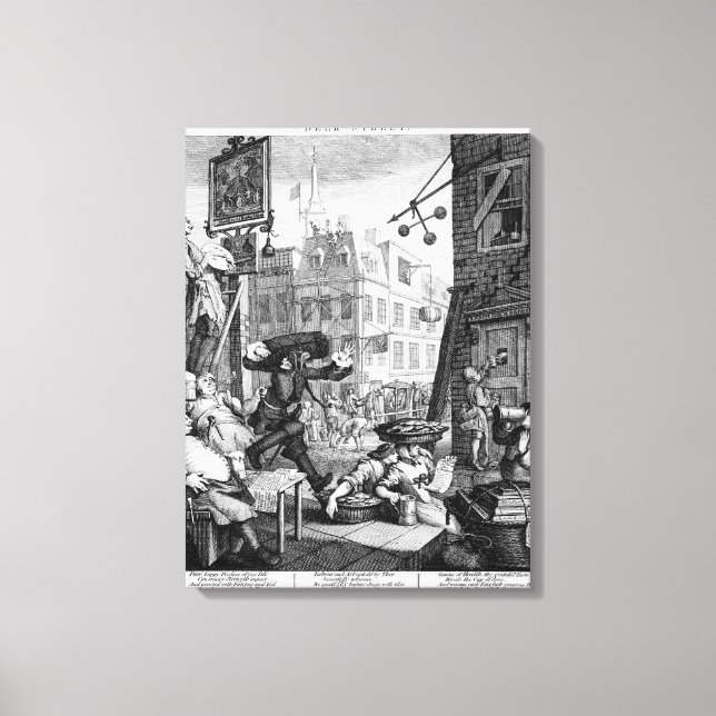 Beer Street, 1751 Canvastryck (Framsida)