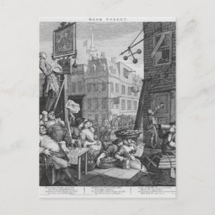 Beer Street, 1751 Vykort