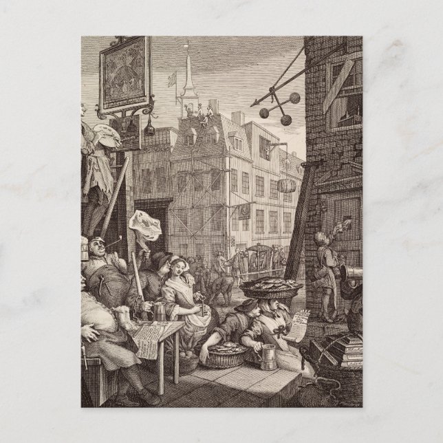 Beer Street av William Hogarth Vykort (Framsida)
