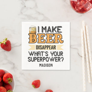 Beer Superpower, eget namn & färg Pappersservett