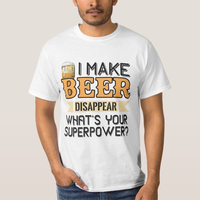 Beer Superpower, eget namn T Shirt (Framsida)