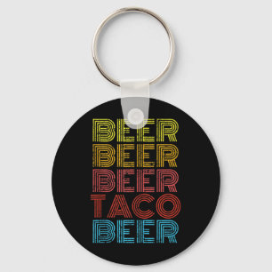 Beer Taco Food som säger underbart mexikanska Cinc Nyckelring
