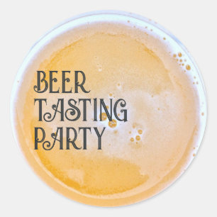 Beer Taste Party Runt Klistermärke