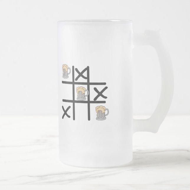 Beer Tic Tac Toe Frosted Mugg (Höger)