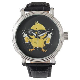 Beer Time Madafakas Funny Meme Anka Goose Retro Armbandsur
